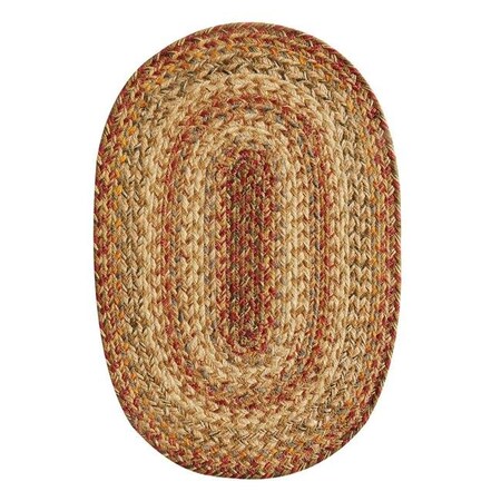 Homespice Decor Homespice Decor 594075 Harvest Hudson Jute Braided Rugs - Placemats - Oval 594075